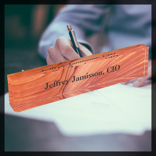 Acryl Desk Nameplate Canyon Swirl 2 Gepersonalisee Naambordje