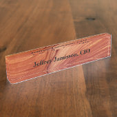 Acryl Desk Nameplate Canyon Swirl 2 Gepersonalisee Naambordje (Zijkant)