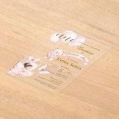 Acryl doop en eerste jaar Spaans Acryl Uitnodigingen (Laagn)