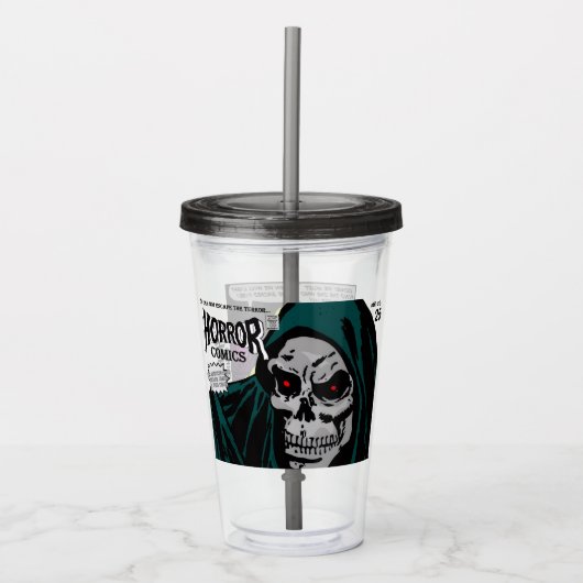 Acryl drinkbeker met 1950's HORROR Comics (Voorkant)
