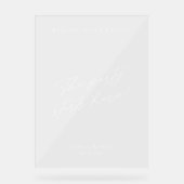 Acryl Eenvoudig Minimaal Bruiloft Welkomstbord Acryl Bord (Voorkant)