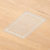 Acryl eenvoudige Spaanse bruiloft Acryl Uitnodigingen (Laagn)