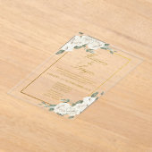 Acryl elegante bruiloft uitnodiging in het Spaans (Laagn)