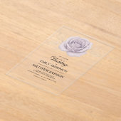 Acryl Elegante Paarse Roos bruiloft uitnodiging (Laagn)