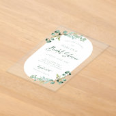 Acryl Eucalyptus Bruiloftsfeest Uitnodiging (Laagn)