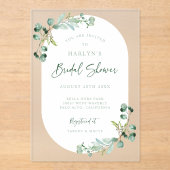 Acryl Eucalyptus Vrijgezellenfeest Uitnodiging (Voorkant)