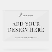 Acryl Event Sign Printing 36x24" Horizontaal Bord (Voorkant)