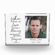 Acryl fotoblok met quote: Wanneer iemand je L