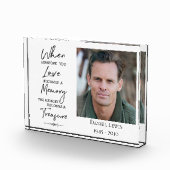 Acryl fotoblok met quote: Wanneer iemand je L (Rechts)