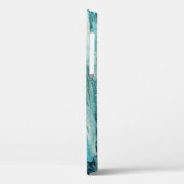 Acryl giet abstract turquoise kust Case-Mate iPhone case (Achterkant / Links)