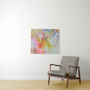 Acryl giet perfect gemengde pastel  wandkleed