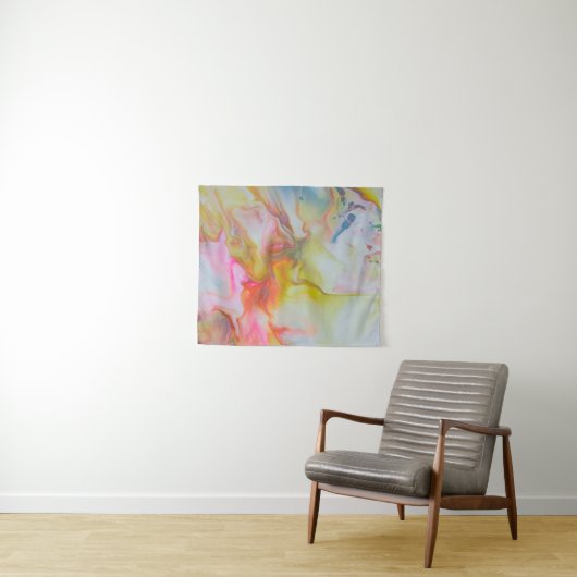 Acryl giet perfect gemengde pastel wandkleed (In Situ (horizontaal))