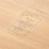 Acryl Goud lijst Spaans Quinceanera Uitnodigingen (Laagn)