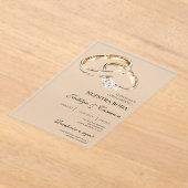 Acryl gouden ring Spaanse bruiloft Acryl Uitnodigingen (Laagn)