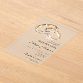 Acryl gouden ring Spaanse bruiloft Uitnodigingen (Laagn)