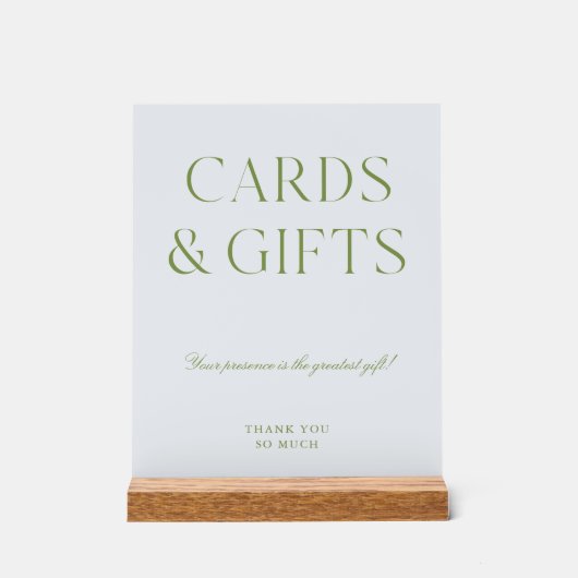 Acryl Groen & Blauw Kaarten & Geschenken Trouwteke Acryl Bord (Voorkant)