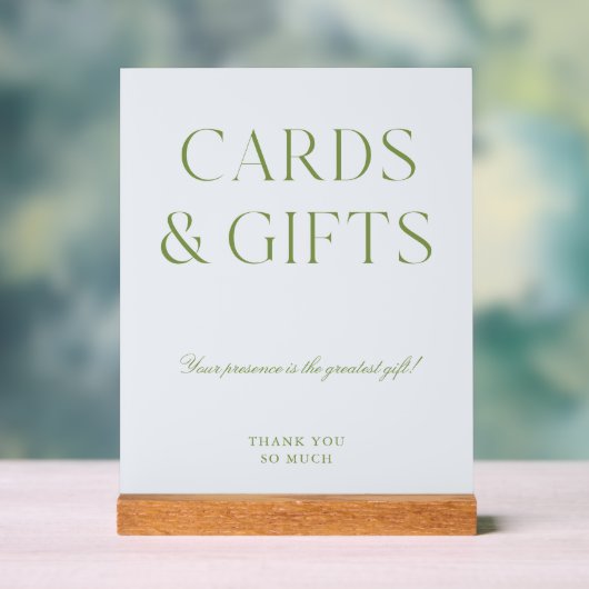 Acryl Groen & Blauw Kaarten & Geschenken Trouwteke Bord (Neutraal)