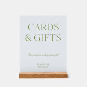 Acryl Groen & Blauw Kaarten & Geschenken Trouwteke Bord (Voorkant)