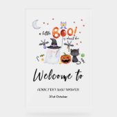 Acryl Halloween Baby shower Welkomstbord | boek Bord (Voorkant)