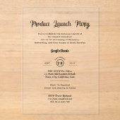 Acryl Held Productlancering Bedrijfsfeesten Chic Acryl Uitnodigingen (Voorkant)