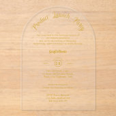 Acryl Held Productlancering Bedrijfsfeesten Chic Acryl Uitnodigingen (Voorkant)