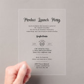 Acryl Held Productlancering Bedrijfsfeesten Chic Uitnodigingen (Insitu (Draagbaar))