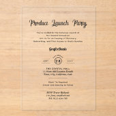 Acryl Held Productlancering Bedrijfsfeesten Chic Uitnodigingen (Voorkant)