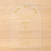 Acryl Held Productlancering Bedrijfsfeesten Chic Uitnodigingen (Voorkant)