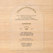 Acryl Held Productlancering Bedrijfsfeesten Chic Uitnodigingen (Voorkant)