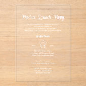 Acryl Heldere Productlancering Bedrijfs Evenemente Acryl Uitnodigingen (Voorkant)