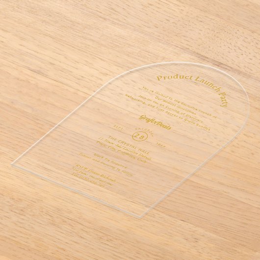 Acryl Heldere Productlancering Bedrijfs Evenemente Acryl Uitnodigingen (Laagn)