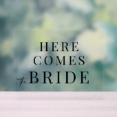 Acryl Here Comes The Bride Trouwbord Bord (Neutraal)