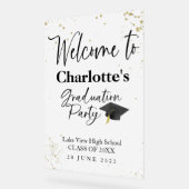 Acryl High School Glitter Welkom Party Sign Acryl Bord (Hoek)