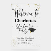 Acryl High School Glitter Welkom Party Sign Bord (Voorkant)