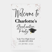 Acryl High School Glitter Welkom Party Sign Bord (Voorkant)