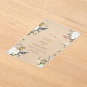 Acryl Houten Bloem Bruiloft Uitnodiging (Laagn)