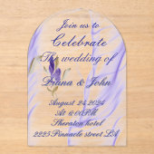 Acryl huwelijksuitnodiging uitnodigingen (Voorkant)