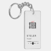 Acryl Key Muziekspeler Sleutelhanger (Voorkant Links)