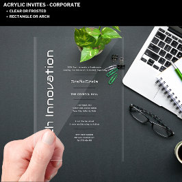 Acryl Klar Tech Innovatie Bedrijfs Evenementen Acryl Uitnodigingen