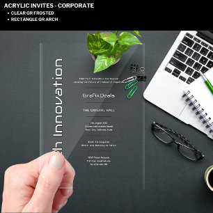 Acryl Klar Tech Innovatie Zakelijke Evenementen Uitnodigingen