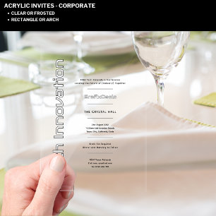 Acryl Klar Tech Innovatie Zakelijke Evenementen Uitnodigingen