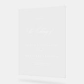 Acryl Klassieke Kalligrafie Bruiloft Welkomstbord Acryl Bord (Hoek)