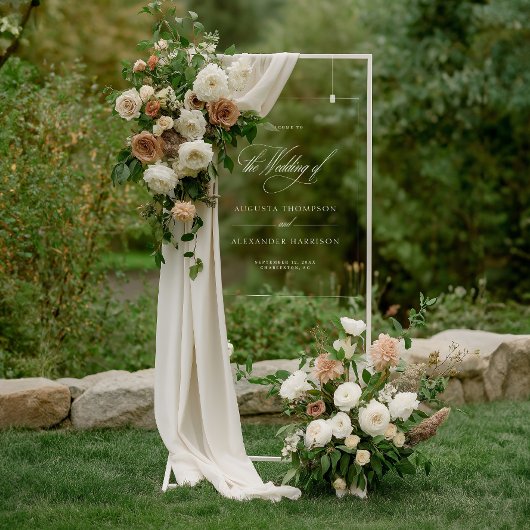 Acryl Klassieke Kalligrafie Bruiloft Welkomstbord Acryl Bord