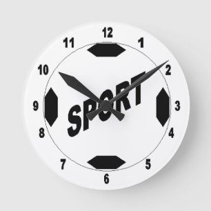 Acryl klok, Ronde Medium BALLON SPORT Klok