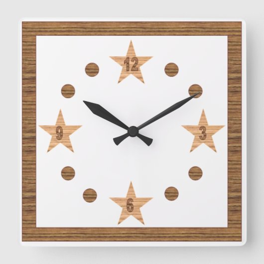 Acryl klok, Vierkant TOP DESIGN CLOCK Vierkante Klok (Voorkant)