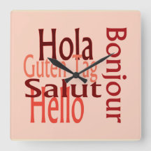 Acryl koele wandklok