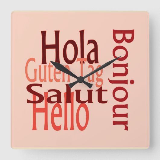 Acryl koele wandklok (Voorkant)