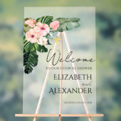 Acryl koppels Douche welkomstbord | tropisch Acryl Bord (Neutraal)