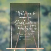 Acryl Law School Afstuderen Welkom Party Sign Acryl Bord (Neutraal)