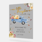 Acryl Little Pumpkin Baby shower Welkomstbord Acryl Bord (Hoek)